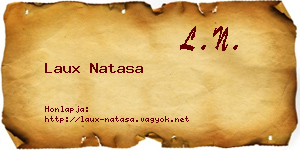 Laux Natasa névjegykártya